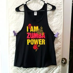 I am Zumba Power Tank Top Small